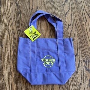 Trader Joe's Halloween Purple Canvas Tote Bag